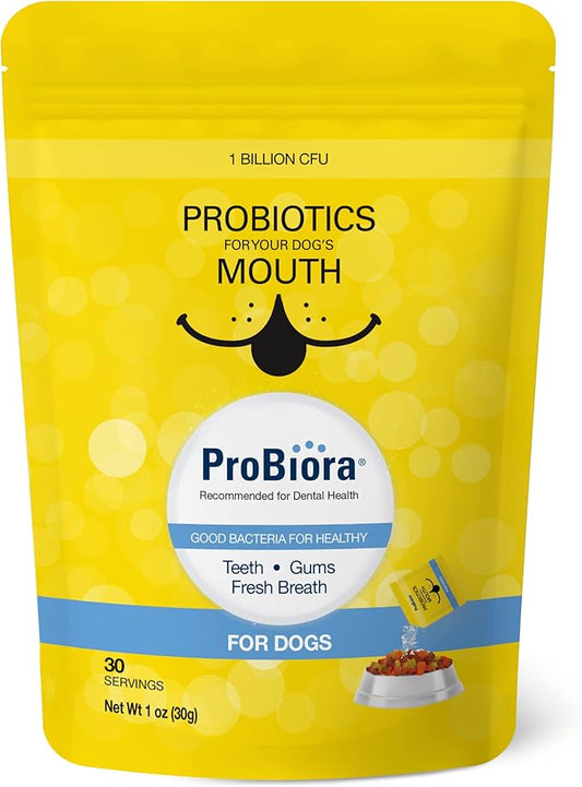 Probiora for Dogs | Dog Probiotic Supplement for Oral Care | Pet Probiotics to Reduce Bad Breath | Dog Nutritional Supplement for Dental Health | 30 Servings (Pouch)