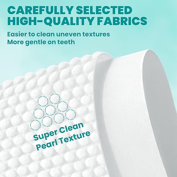 Dental Care Finger Wipes 120 Counts,Teeth Cleaning Finger Wipes for Dogs & Cats,Reduces Plaque & Supports Oral Freshness, Unscented