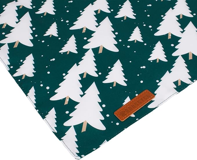 ADOGGYGO Christmas Dog Bandanas 2 Pack, Santa Tree Dog Christmas Scarf Bib, Premium Durable Fabric, Pet Holiday Bandanas for Medium Large Dogs (Large)