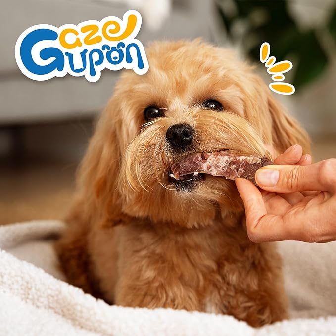 gazeupon Dog Treats, Made with Real Chicken and Beef Meat, Healthy Dog Chew w/Glucosamine Chondroitin, High Protein, Rawhide Free