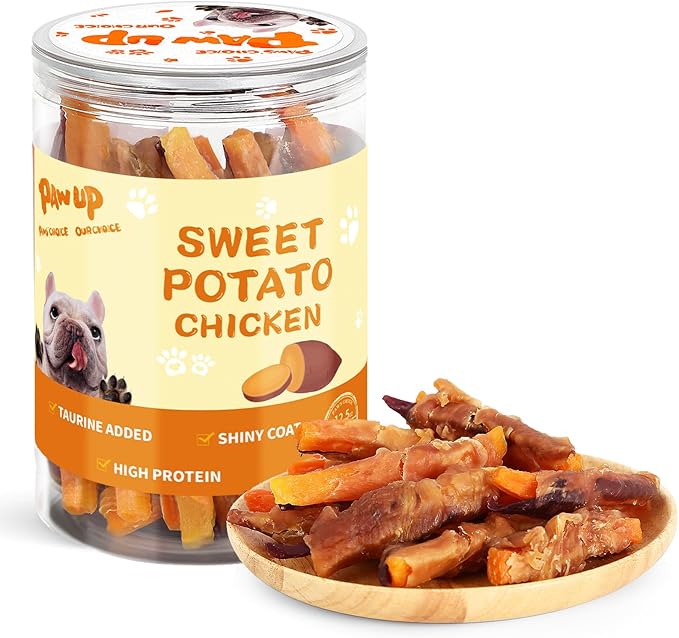 Chicken Sweet Potato Dog Treats, Orange & Purple Sweet Potato Dog Chews with Taurine, Nutritious Healthy Pet Snack, 12.5 oz