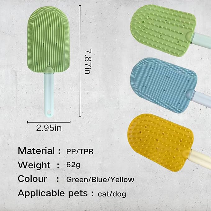 Cat Brush,Soft Cat Brush,Pet Brushes for Shedding,Soft Comb, Short or Long Haired Cats,Pet Grooming,Bath and Massage Brushes(3 pcs)