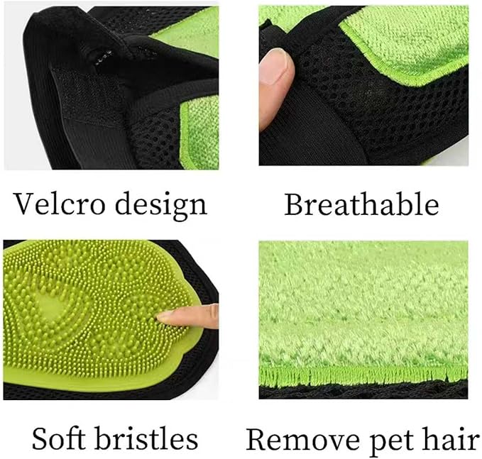 Pet Hair Remover Gloves Bath Brush Gentle Shedding Brushes,Pet Hair Remover Tool for Carpet, Curtain, Clothing, Couch, Car Seat (1PCS)
