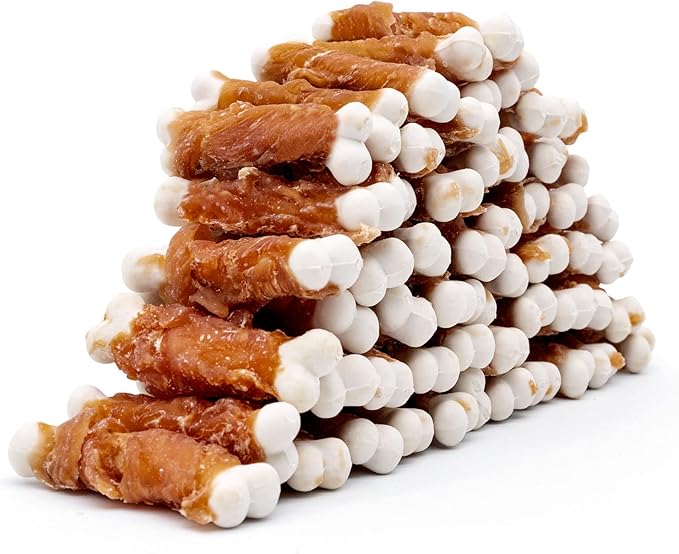 MON2SUN Dog Treats, Chicken Wrapped Calcium Bones Without Rawhide, 2.3 Inch Training Treats for Teeth Cleaning and Fresh Breath, Chews for Puppy and Small Dogs (56 Count - Pack of 1)