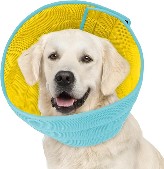 Soft Dog Cone Collar Alternative to Stop Licking, Comfy E Cones for Large Medium Dogs After Surgery, Comfortable Elizabethan Recovery Head Ecollars of Shame, XL Pet Neuter Neck Collars Anti Licking