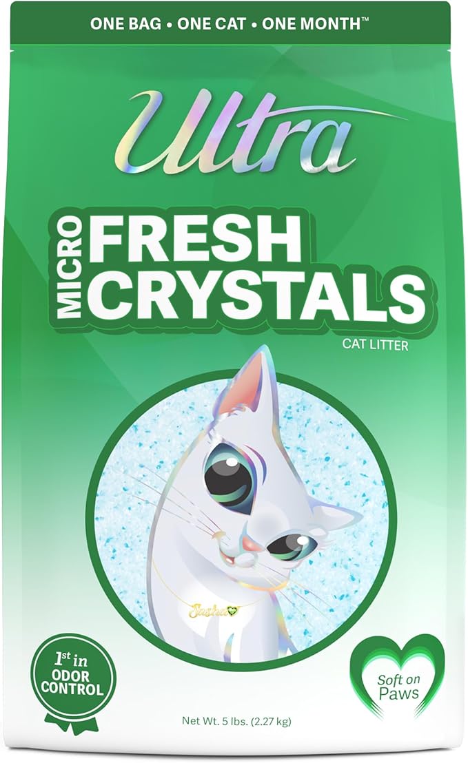 Ultra Fresh Scented Micro Crystals Premium Cat Litter - 99.9% Dust Free, Soft on Paws - 5 Lbs.