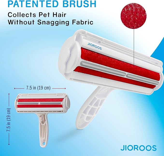 Pet Hair Remover - Reusable Cat and Dog Hair Remover for Furniture, Couch, Carpet, Clothes, Car Seats or Bedding - Portable Lint Rollers, Self-Cleaning Base Dog and Cat Fur Removal Tool