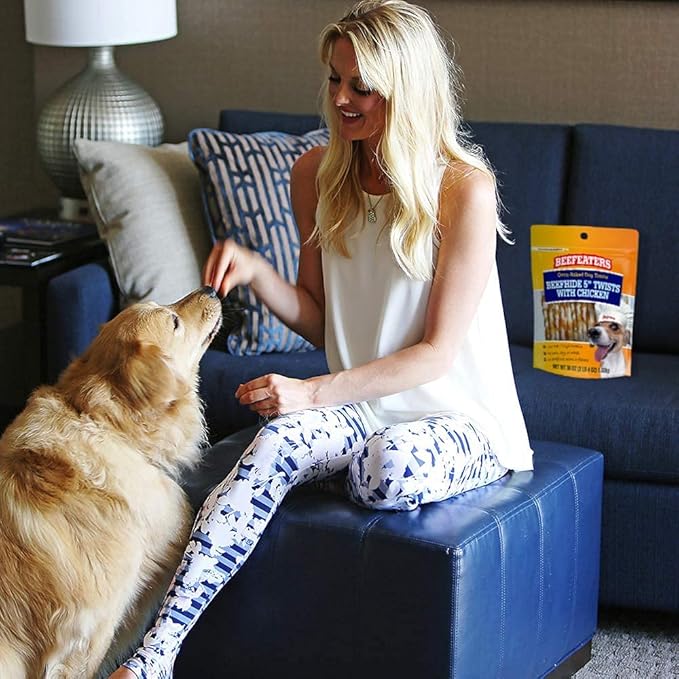 Beefeaters Beefhide 5in Twist with Real Chicken – Protein-Rich Dog Treats for Clean Teeth, Ideal for Training & All Dog Sizes