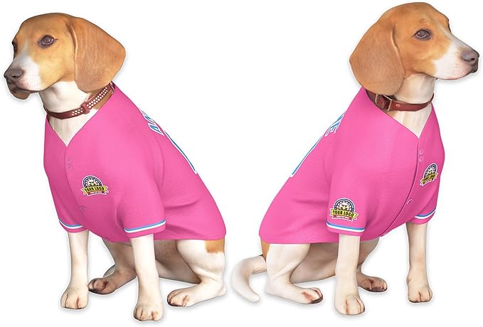 Custom Dog Baseball Jersey with Name Number Logo for Small Pet Dogs-Personalized Dog Shirts
