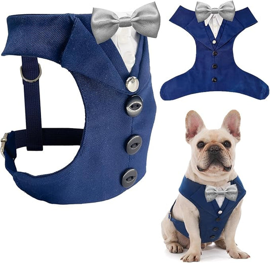 AVERYDAY Dog Tuxedo for Wedding Outfit, Dog Suit and Tie Costumes for Birthday, Halloween, Cosplay, Christmas Party, Pet Formal Wear with Bowtie, Tux for Medium Large Dogs, Bulldog, Labrador, Husky