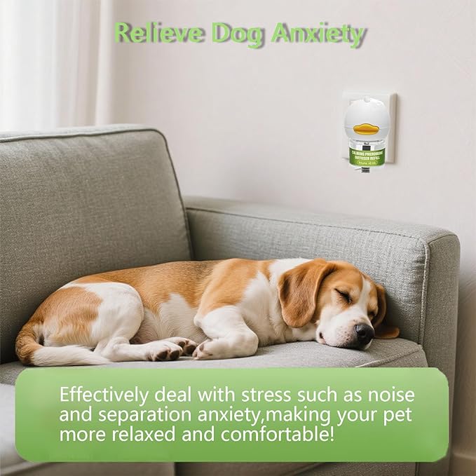 8 Pack Dog Calming Diffuser Pro Kit - Pheromone Diffuser for Dogs to Reduce Anxiety, Barking, Aggression & Indoor Stress (2 Diffusers + 6 Refills