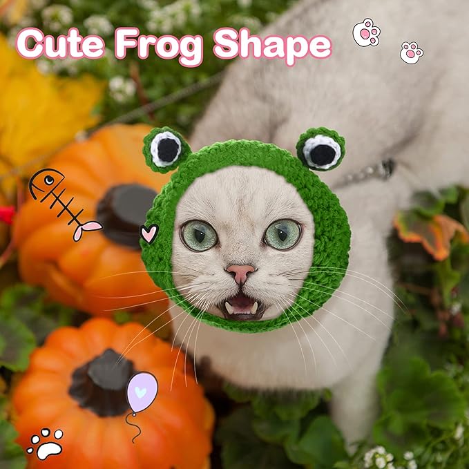 Xuniea 3 Pieces Cat Hat Costume Adjustable Pet Headwear Cat Bunny Hat with Rabbit Ears Kitten Dog Cosplay Cap for Kitten Halloween Party Birthday Theme Party Photo Prop (Basic Style)