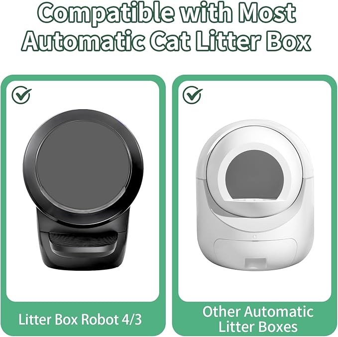 ANWA 120 Count Cat Litter Box Liners for Automatic Cat Litter Box and Litter Box Robot 4/3, Heavy-Duty, Extra Thick, Economy Bulk Pack