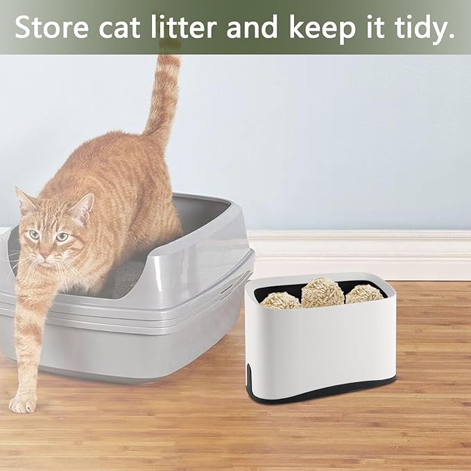 Cat Litter Scooper with Holder, Metal Speed Sifter Litter Box Scooper Captures All Clumps,Heavy Duty Stainless Steel Litter Scoop with Coarse and Fine Grid,Easy Clean