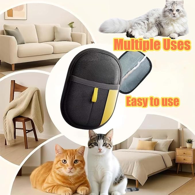 3pc Pet Hair Removal Glove,Pawbeam Pet Hair Remover,Cat Grooming for Hair Removal,Versatile Reusable Pet Hair Remover Glove