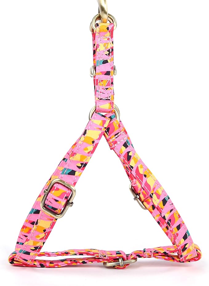 Angie and Allie Organic Cotton Personalized Step in Dog Harness,Custom Dog Halter Vests,Adjustable No Pull Canine Halter Harness for Small Medium Large Dogs