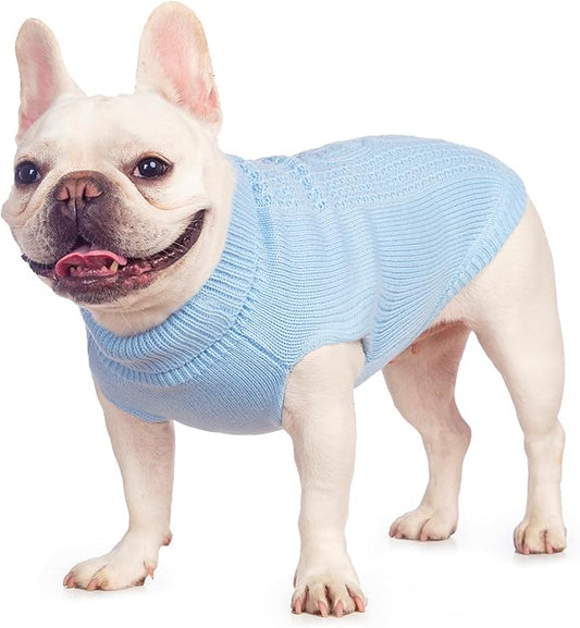 Stretchy Cat Sweater - 17 Colors & 6 Sizes | Snug Winter-Ready Knit for Boy/Girl Cats & Kittens(Blue, X-Large)