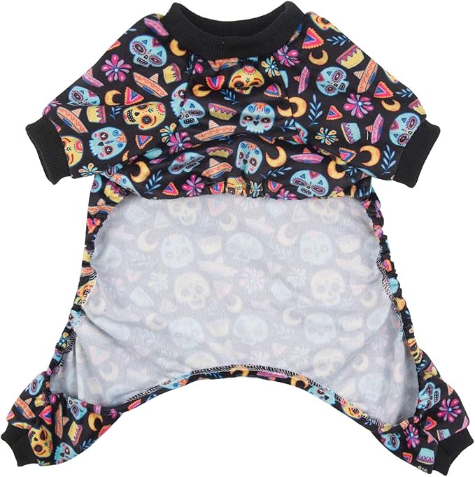 CuteBone Small Dogs Outfit Soft Puppy Onesies Pjs Halloween Dog Pajamas Pet Coat Cat Apparel Comfy Doggie Jumpsuit Bodysuit for All Seasons P73L