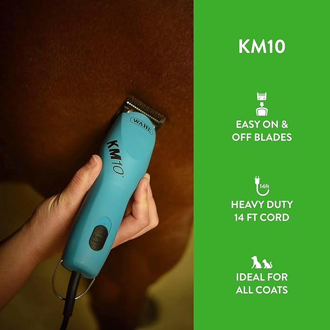 Wahl Professional Animal KM10 2-Speed Brushless Motor Pet, Dog, and Horse Clipper Kit - Berry