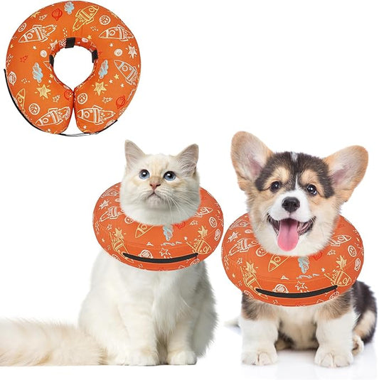 Inflatable Dog Cone Collar for After Surgery, Dog Donut Collar After Surgery, Soft Pet Cone for Small Medium Large Dogs to Stop Licking