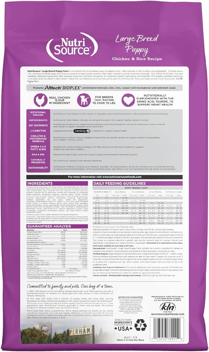 Nutrisource Large Breed Puppy Dog Food 5Lb