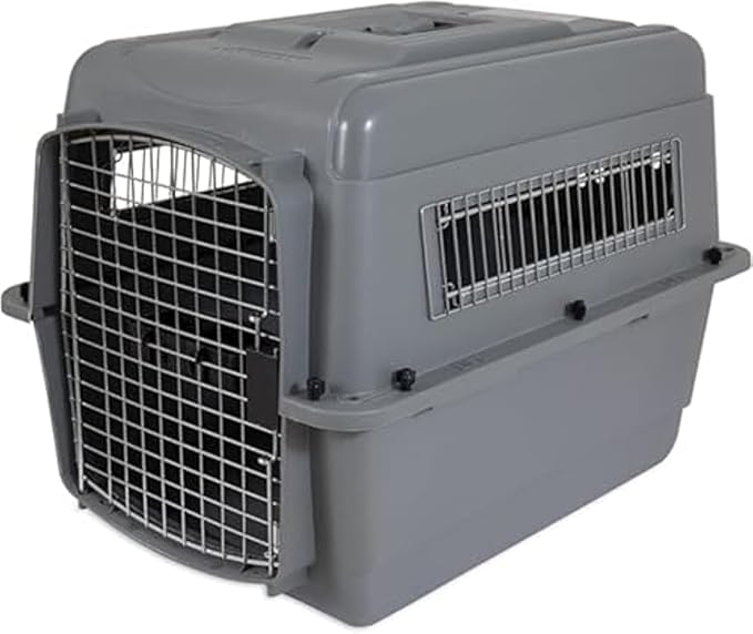 Petmate Sky Kennel - For Air and Travel, Airline Compliant Dog Crate for Pets up 15-30 lbs, Heavy Duty Dog Kennel, Made in the USA- 28 Inches