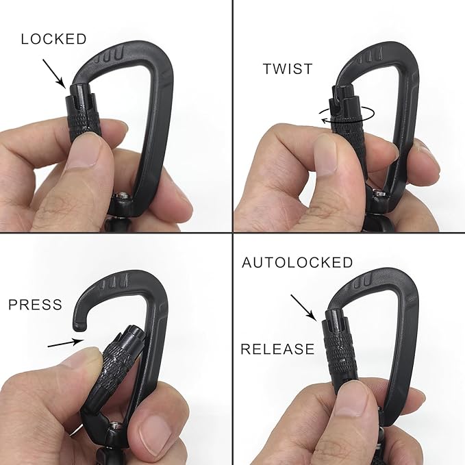 Rope Dog Leash, 4 ft Heavy Duty Dog Leash with Aviation Aluminum Auto Locking Carabiner, Strong Nylon Pet Lead for Small, Medium, Large Dogs (Brown, 4FT)