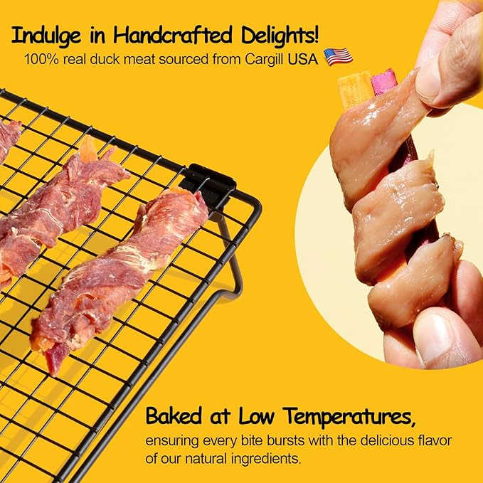 ASMPET Dog Treats Chews, Duck Wrapped Sweet Potato and Purple Potato, Gluten and Grain Free 10.6 oz