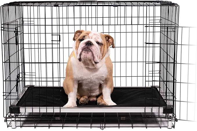 K9 Ballistics Chew Proof Armored Padded Dog Crate Bed, Virtually Indestructible, Legs Included (Blue Quartz, X-Large (47" L x 29" W x 6" H))