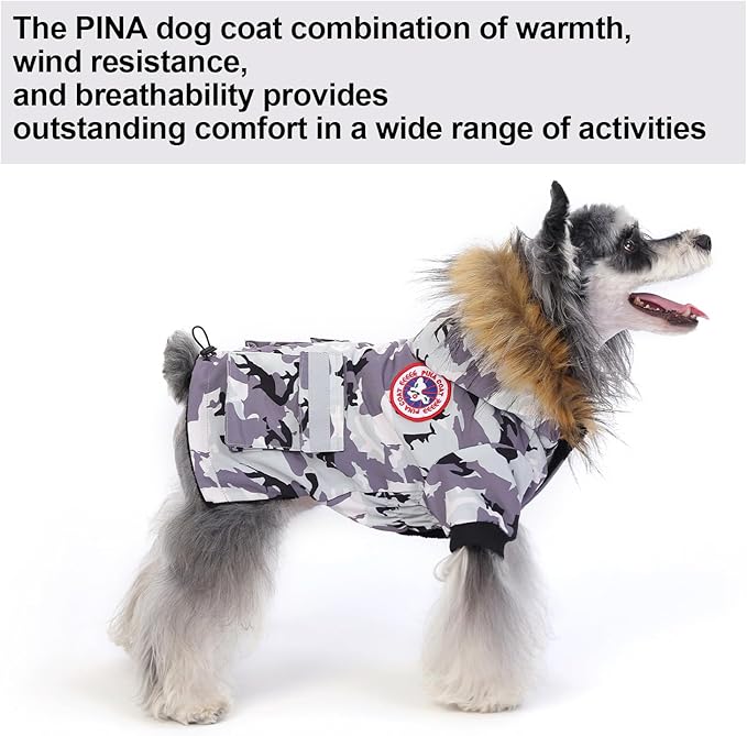 PINA Dog Coats for Small Dogs, Waterproof Dog Jacket