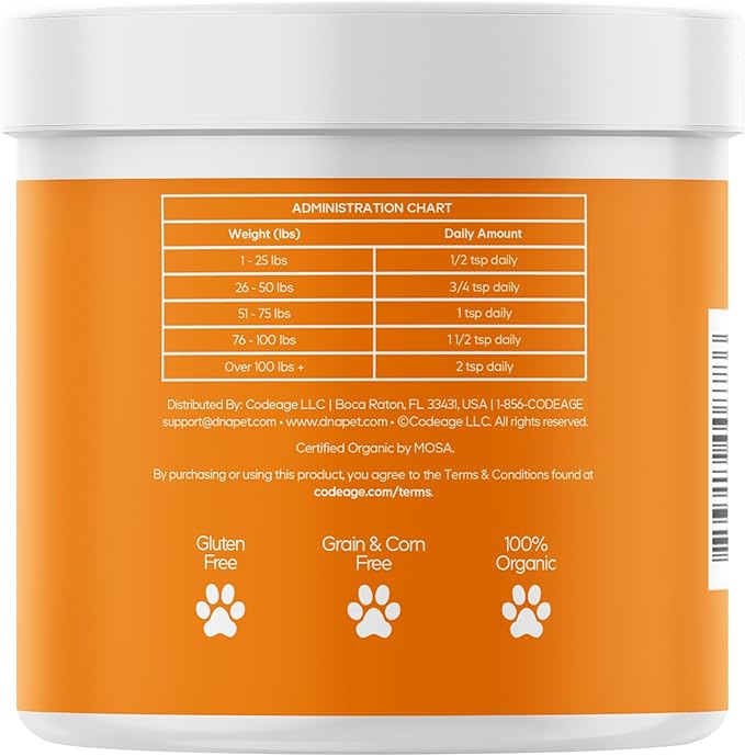 Happy Immunity USDA Certified Organic Mushroom Complex for Dogs, Organic Cordyceps Shiitake Reishi, Vegan Mushroom Blend Powder Canine Supplement, Advanced Mushroom Mix, Non-GMO, 3.5 oz