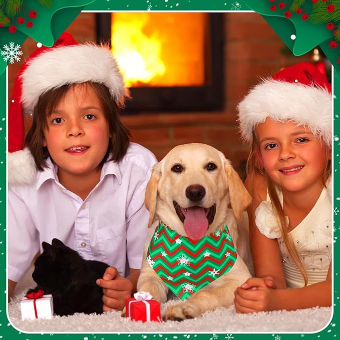 Sanwuta 72 Pcs Christmas Dog Bandana Bulk Washable Puppy Triangle Scarfs Xmas Cat Bandanas Adjustable Soft Christmas Pet Triangle Bibs Accessories for Small Medium Dogs Cats Pets Costume