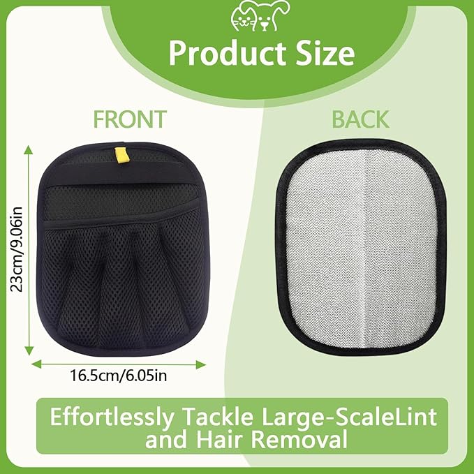 Pet Hair Removal Glove for Cats and Dogs - Electrostatic Pet Hair Remover Glove | Reusable Brush Pet Hair Remover for Couch, Carpet, Car Seat & Laundry