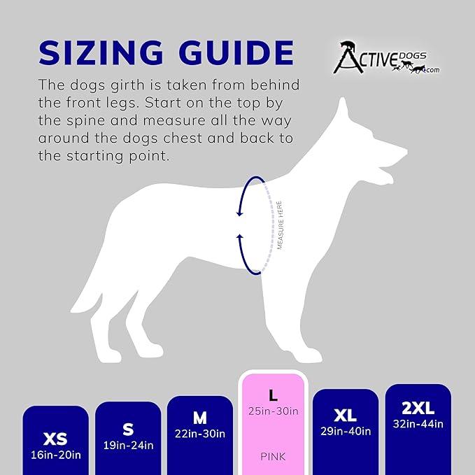 ActiveDogs Full Service Dog Kit - Large Pink - Service Dog Vest Harness with Handle, ID Holder, ADA Cards, Medical Alert Keychain, Leash & Patches