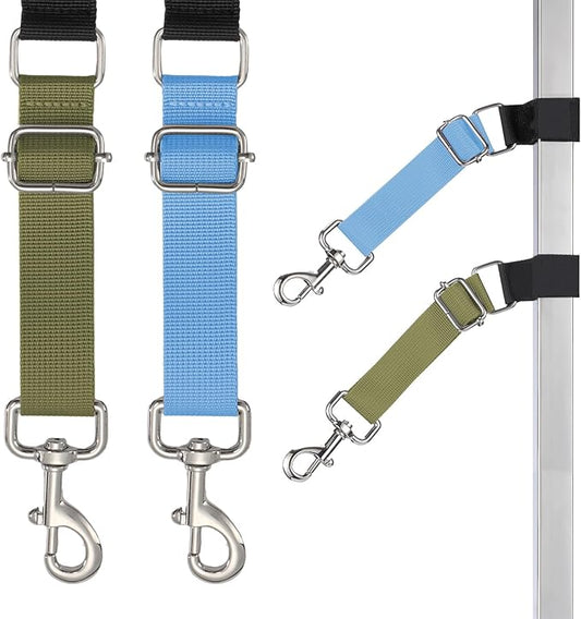 Pet Dog Grooming Table Arm Accessories Dog Grooming Loops for Table Arm Extender Adjustable Extension Loop Bathing Restraint Leash for Small & Medium Dogs(Olive Green & Light Blue)