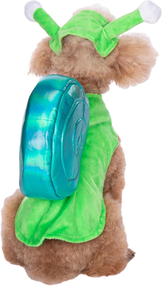 Mogoko Funny Dog Cat Snail Costumes, Pet Halloween Christmas Cosplay Dress, Large Pet Snail Costume, Animal Fleece Warm Outfits Clothes (XL Size)