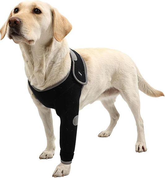 Dog Recovery Sleeves, Cone Collar Alternative, Reflective Material Design Abrasion Resistant Dog Recovery Suit, Washable 3mm Thick and Waterproof, Pets Sleeve Anti Licking Wounds and Keep Dry