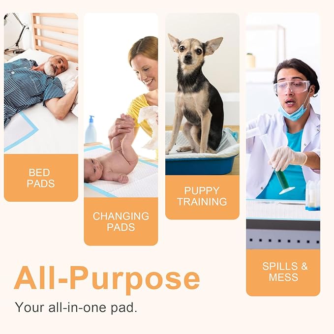 Pee Pads for Dogs & Cats 31"x55" , Puppy Pads Extra Large, Disposable Thicken Pet Training Pads for Doggie Rabbits, Incontinence Underpads Ultra Absorbent & Quick-Dry, Leakproof Potty Pad 40 Count