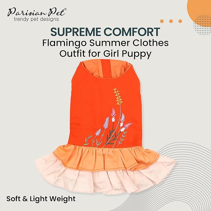 Parisian Pet Dog Dress - Color Block Dog Summer Dress - Lightweight Dog Clothes - Sleeveless Dog Frock - Dog Beach Outfit - Machine Washable Dog Dresses for Large Dogs Girl 2XL