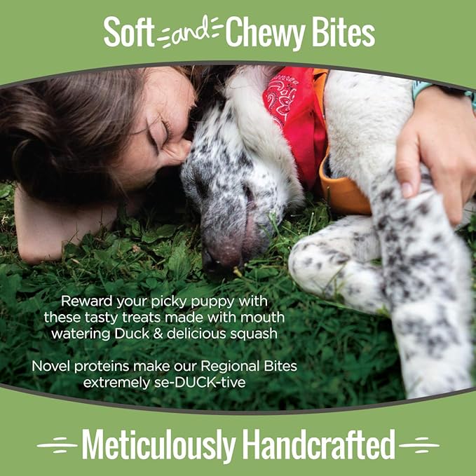 Smart Cookie All Natural Soft Dog Treats - Duck & Squash - Training Treats for Dogs with Allergies or Sensitive Stomachs - Grain Free Dog Treats, Chewy, Human-Grade, Made in USA - 5oz Bag