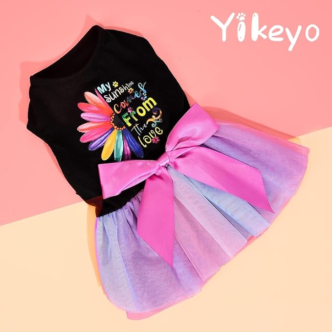 Dog Dress for Spring Summer,Dog Small Dogs Girl Skirt Female Puppy Dresses Pet,Yorkie Chihuahua Tulle Clothes Birthday Party Lace Costume Tutu Apparel