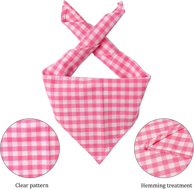 Yewong Pet Pink Cowboy Hat Costume Accessory Set Dog Cat Size Pink Cowgirl Princess Hat with Crown Tiara Bandana/Scarf for Cat Puppy Western Costume Daily Wearing Photo Props (Set B)