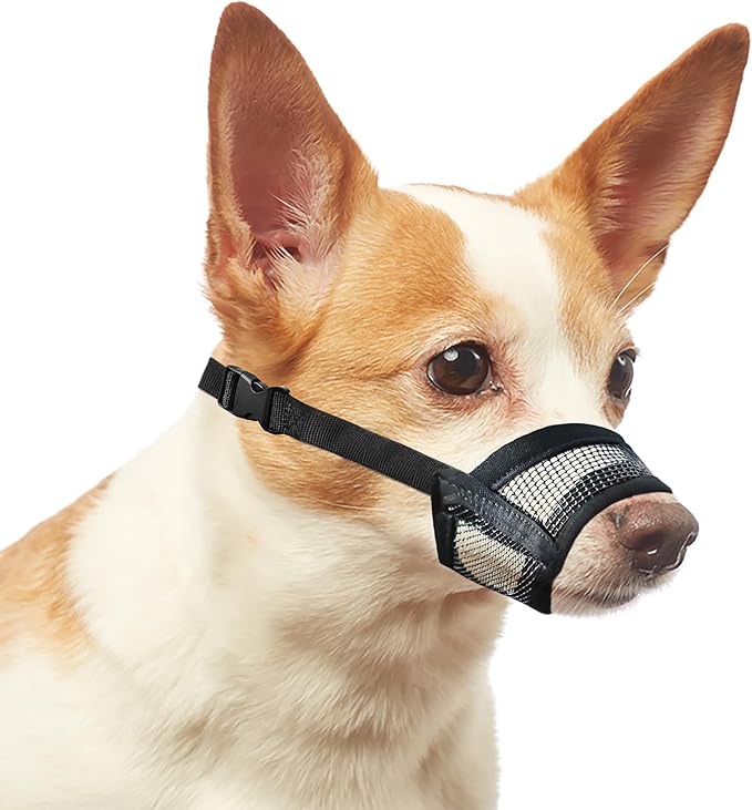 Dog Muzzle for Small Dogs – Soft Air Mesh Muzzle for Small Dog | Perfect for Barking and Biting Prevention