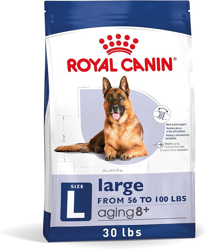 Royal Canin Size Health Nutrition Large Aging 8+ Senior Dry Dog Food, 30 lb Bag