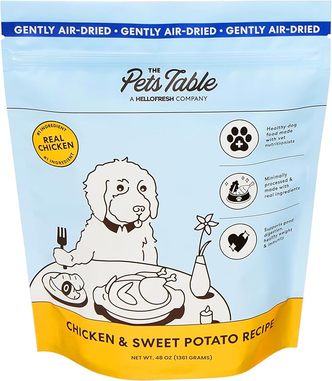 The Pets Table Chicken & Sweet Potato Air Dried Dog Food, 3 lb / 48 oz (Pack of 2)