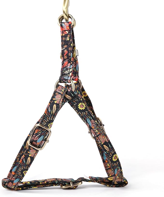 Angie and Allie Organic Cotton Personalized Step in Dog Harness,Custom Dog Halter Vests,Adjustable No Pull Canine Halter Harness for Small Medium Large Dogs