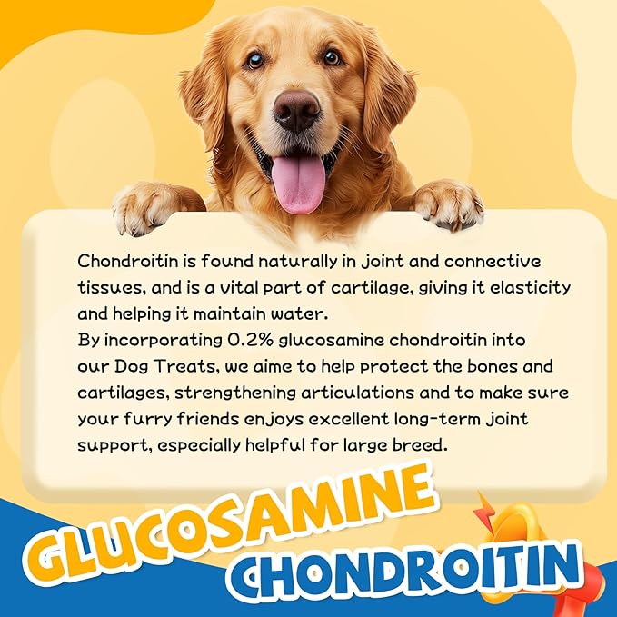 gazeupon Dog Treats, Chicken Wrapped Oat Biscuits Stick, Dog Chews for Training w/Glucosamine Chondroitin, Rawhide Free