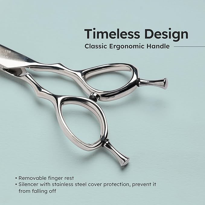 7" Curved Dog Grooming Scissors – Handcrafted, Ergonomic, VG10 Stainless Steel for Sharper, Tougher, Better Edge Retention, Lightweight Shears for Trimming Face and Paws.