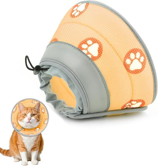 Cat Cone Collar Soft Elizabethan Collar for Surgery Recovery - Adjustable for Small and Large Cats Kittens to Stop Licking