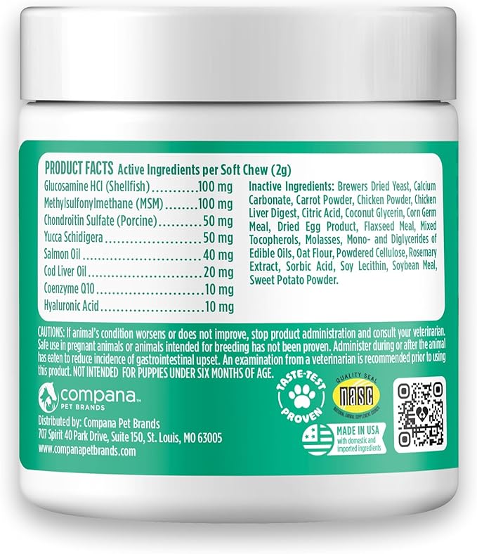 Doggie Dailies, Hip and Joint Supplement for Dogs, Glucosamine Chondroitin, Premium Hip and Joint Chews for Dogs All Breeds & Sizes, Dog Vitamins and Supplements, (Chicken) 120 Chews